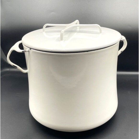 Rare Jens Quistgaard Dansk Kobenstyle Dutch Oven Stock Pot White Enamel France - Picture 1 of 15